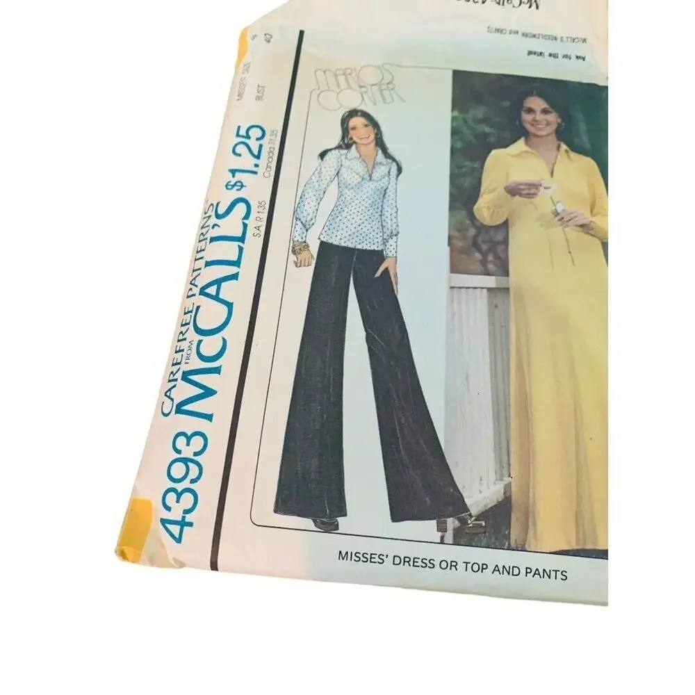 Size 18 McCall's 4393 Uncut Vintage 1970s Marlos Corner Misses Dress or Tops an